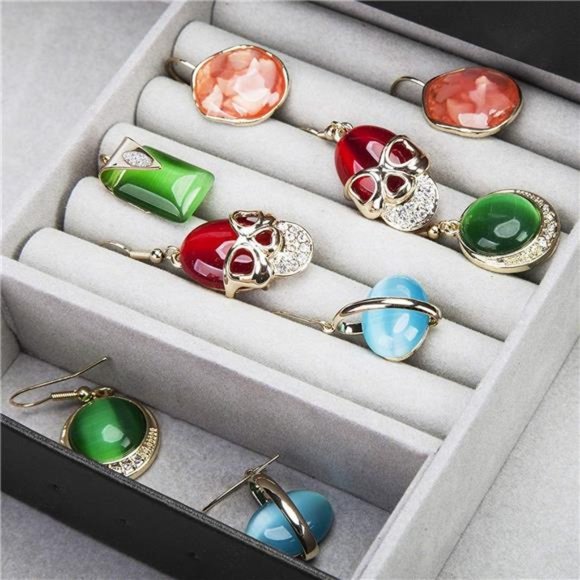 Leather Watch Box 12 Mens Watch Organizer with Jewelry Display Drawer Lockable - Picture 6 of 6